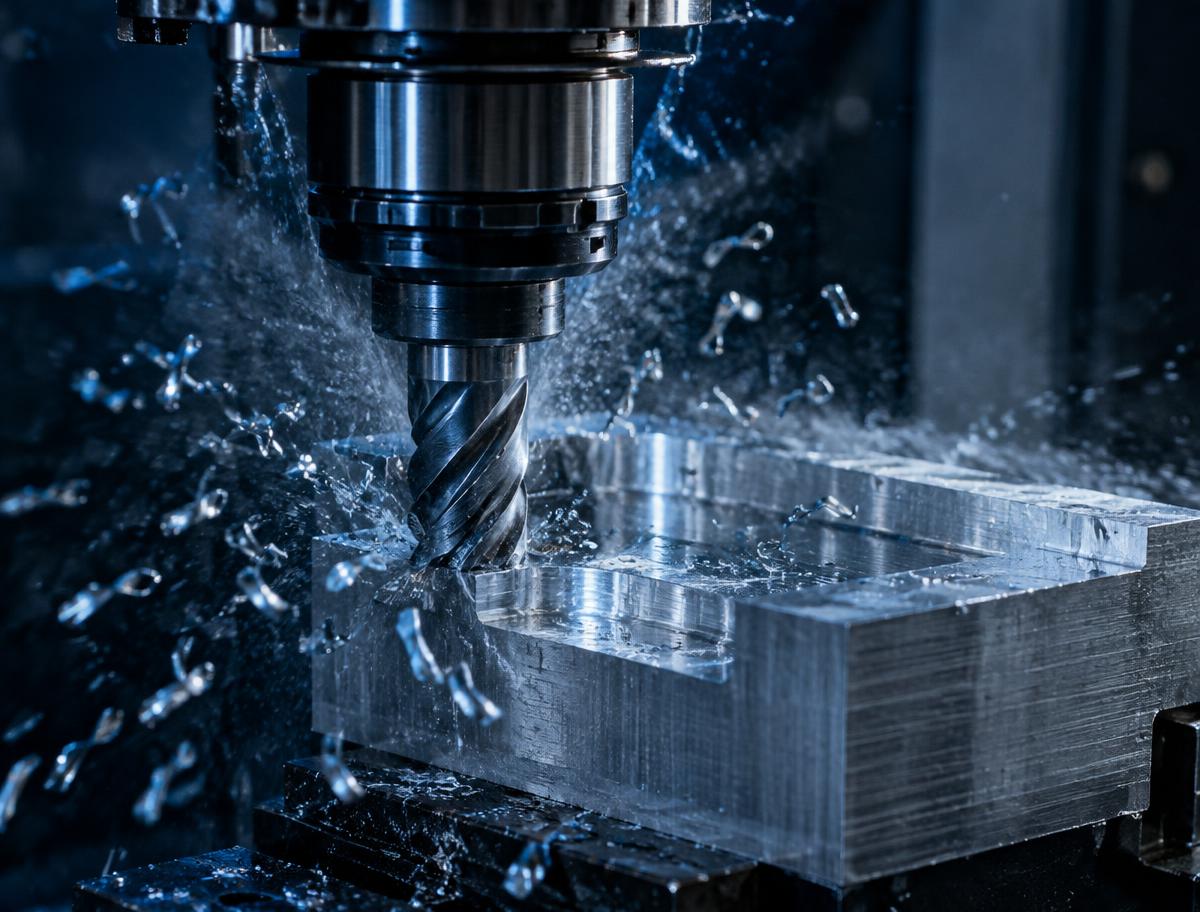 CNC milling of an aluminium part